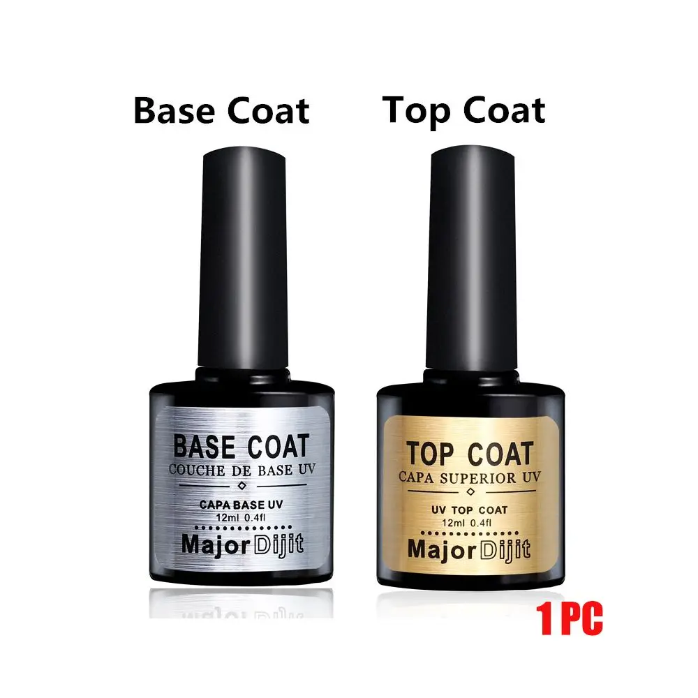 

12ml 1PC Top Coat Gel Base Coat Primer UV Led Nail Polish Soak Off Manicure Nail Varnish Long Lasting LED UV Nail Gel Lacquer