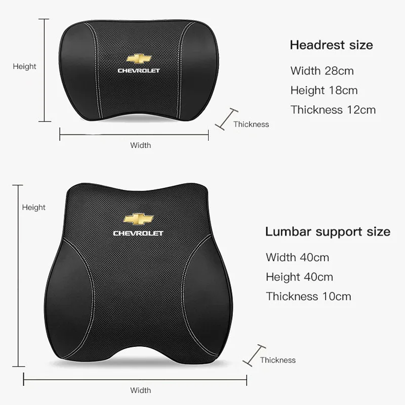 Кожаная подушка для подголовника автомобильного сиденья с поддержкой поясницы