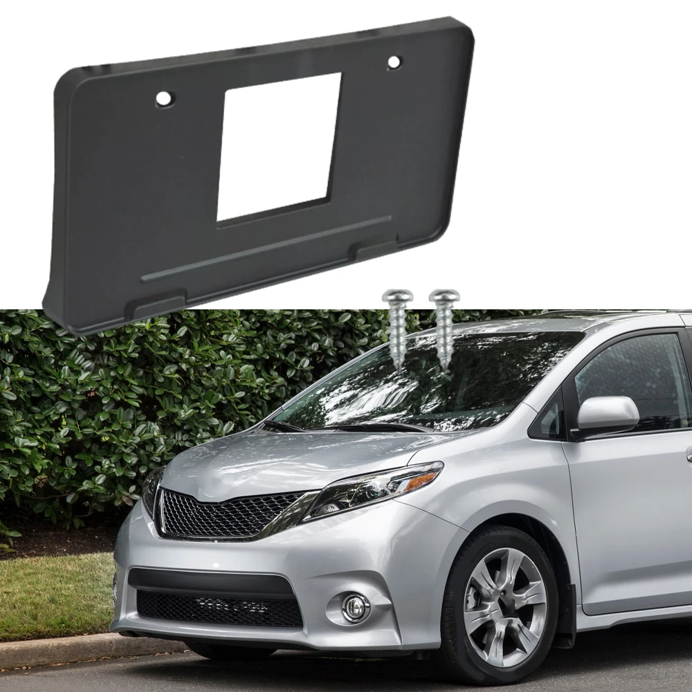 Фото Для Toyota Sienna L 2013 2014 2015 2016 2017, ABS передний бампер автомобиля, кронштейн номерного знака, держатель рамки 7510108010   ДО 1068119 №1