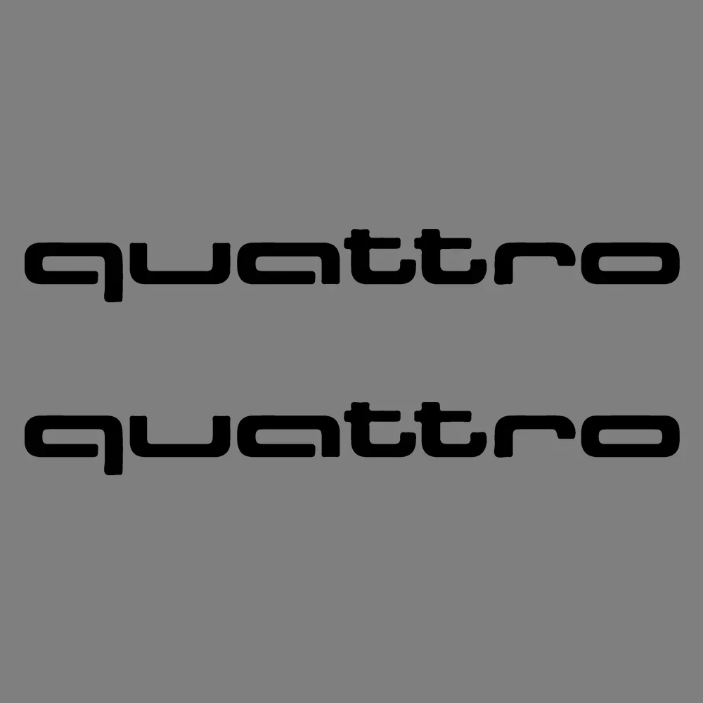 

2 шт. автомобильный Стайлинг ПВХ логотип боковое крыло лобовое стекло багажник бампер наклейка для Audi RS S Line A3 A4 A5 A6 A7 Quattro Q2 Q3 Q5 Q7