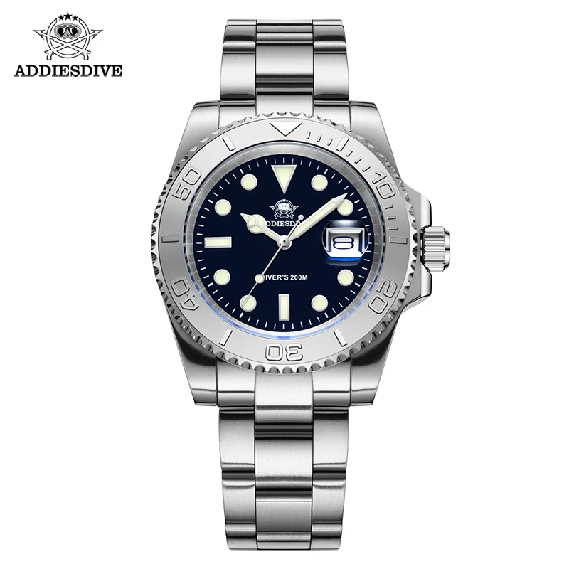 

ADDIESIDVE 41mm Men's Watch 316L Stainless Steel 200m Waterproof BGW9 Luminous Fashion Business Quartz Wrist Watch Reloj Hombre