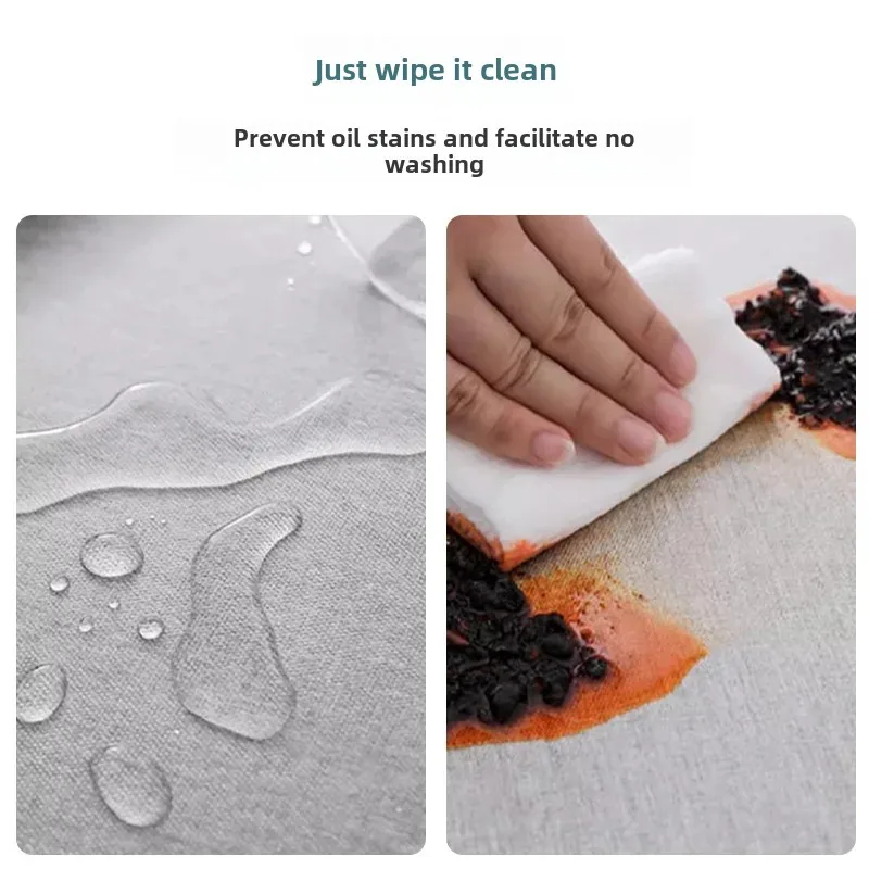 New 2024 Cotton Linen Tablecloth Oil-Proof Waterproof Rectangular Dining Table Mat Tea Pad Book Desk Home Goods