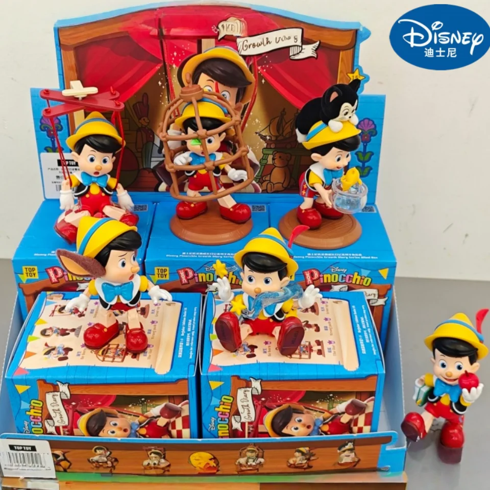 Фото TOPTOY Disney Pinocchio: Серия «Дневник роста» — Слепая коробка с фигурками, настольное украшение, сюрприз-пакет, рождественский подарок, аниме-игрушка №1