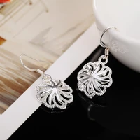 luxury screw round drop earrings 925 stamp silver color korean designer jewelry for women novelties 2022 trend gift female