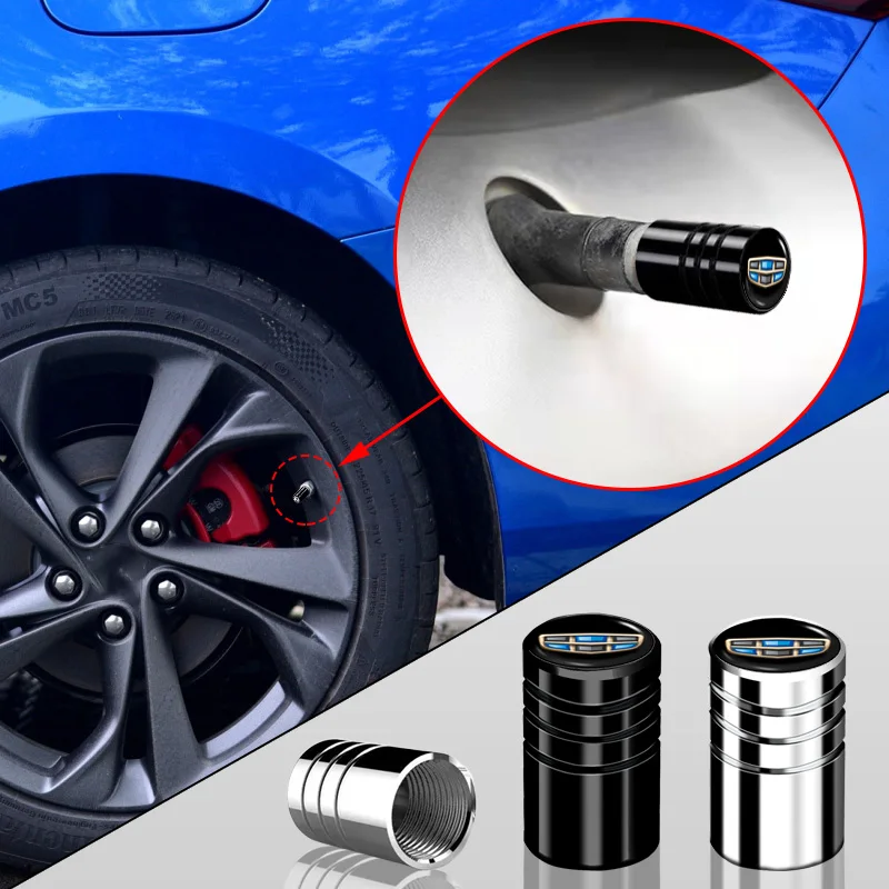 

4 шт. Металлические колпачки клапана автомобильной шины для Geely GX3 Геометрия CK Coolray Atlas Emgrand EC7 X7 Tugella Panda MK Boyue Haoyue аксессуары
