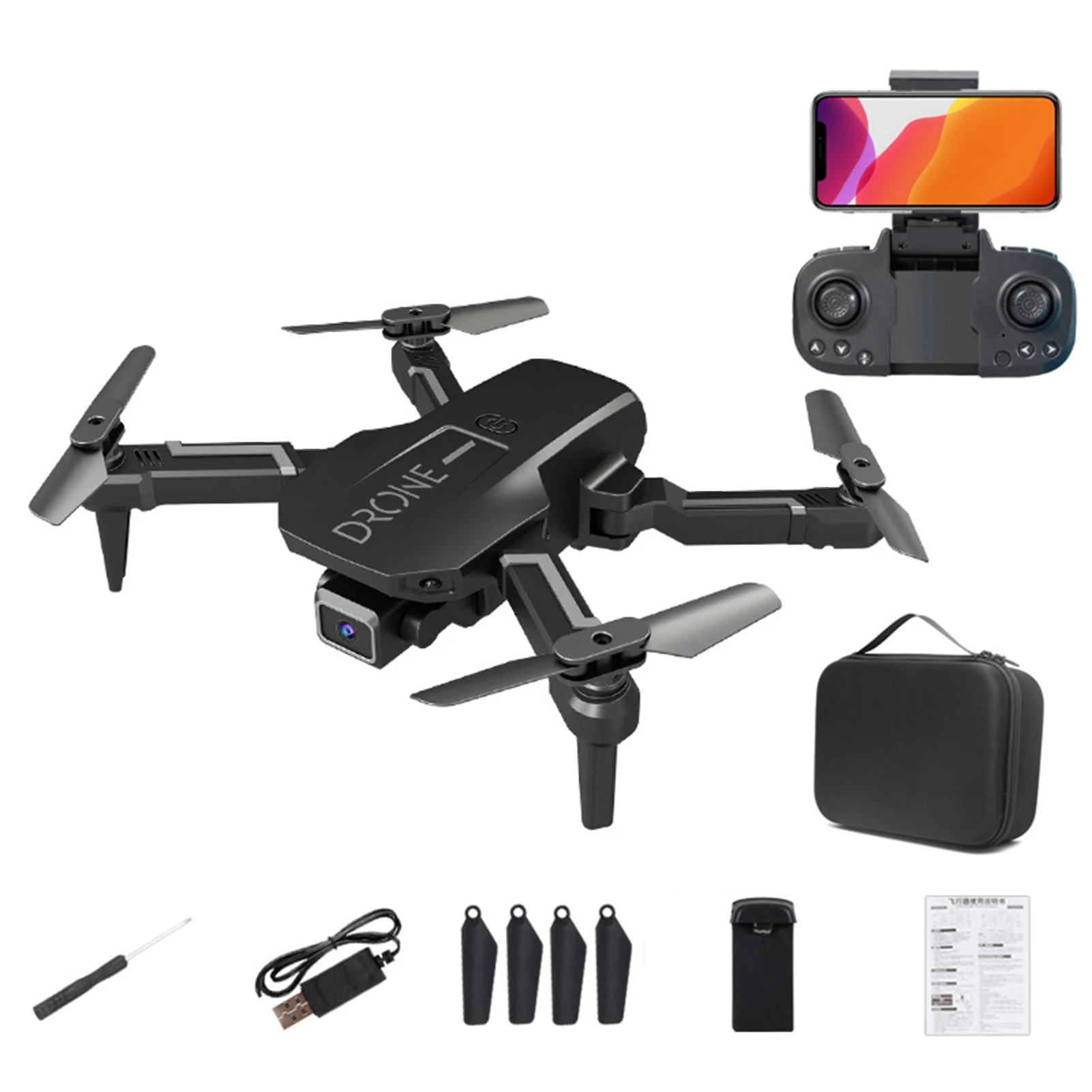 

2.4G Professional Drone WIFI FPV Wide-Angle with 4k Hd Camera Remote Control Quadcopter for Christmas Gifts Teenagers