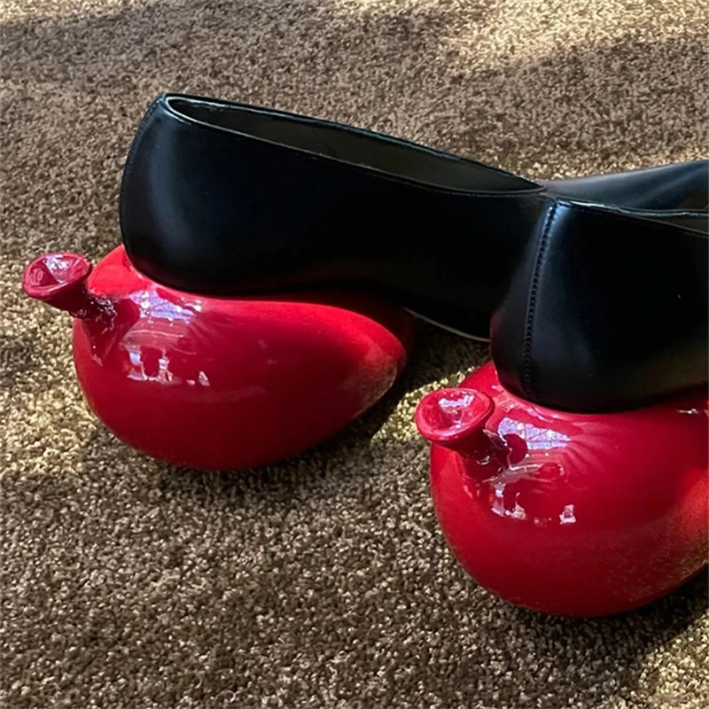 2023 Balloon Heel Pumps Women Shoes Sexy Pointed Toe New Design Ladies Shoes Fashion Show Slip-on Novelty Zapatos Para Mujeres
