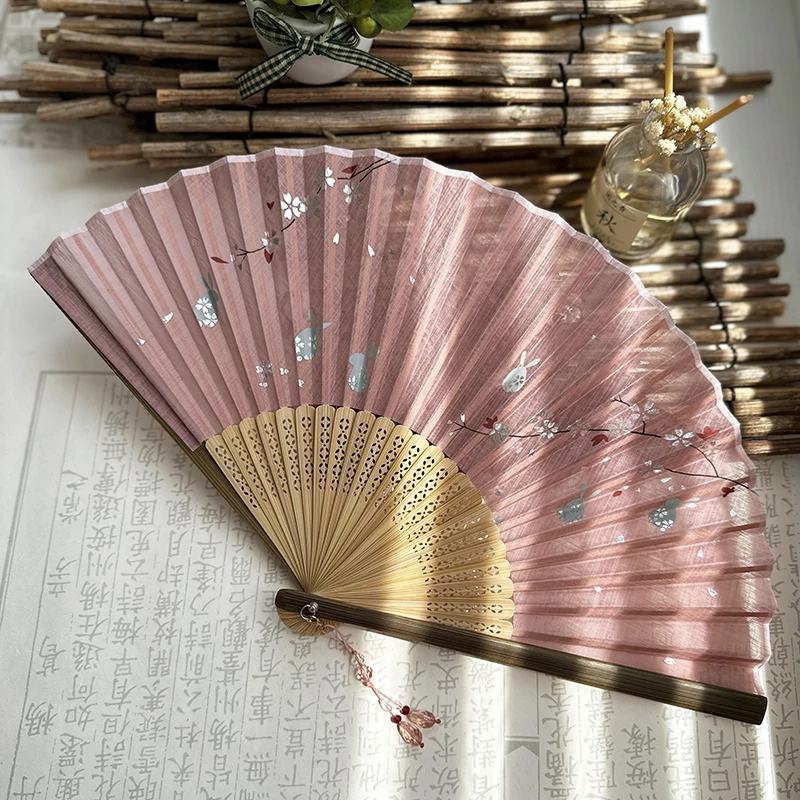 

Бамбуковый веер WOODKIRIN с рисунком Нефритового кролика