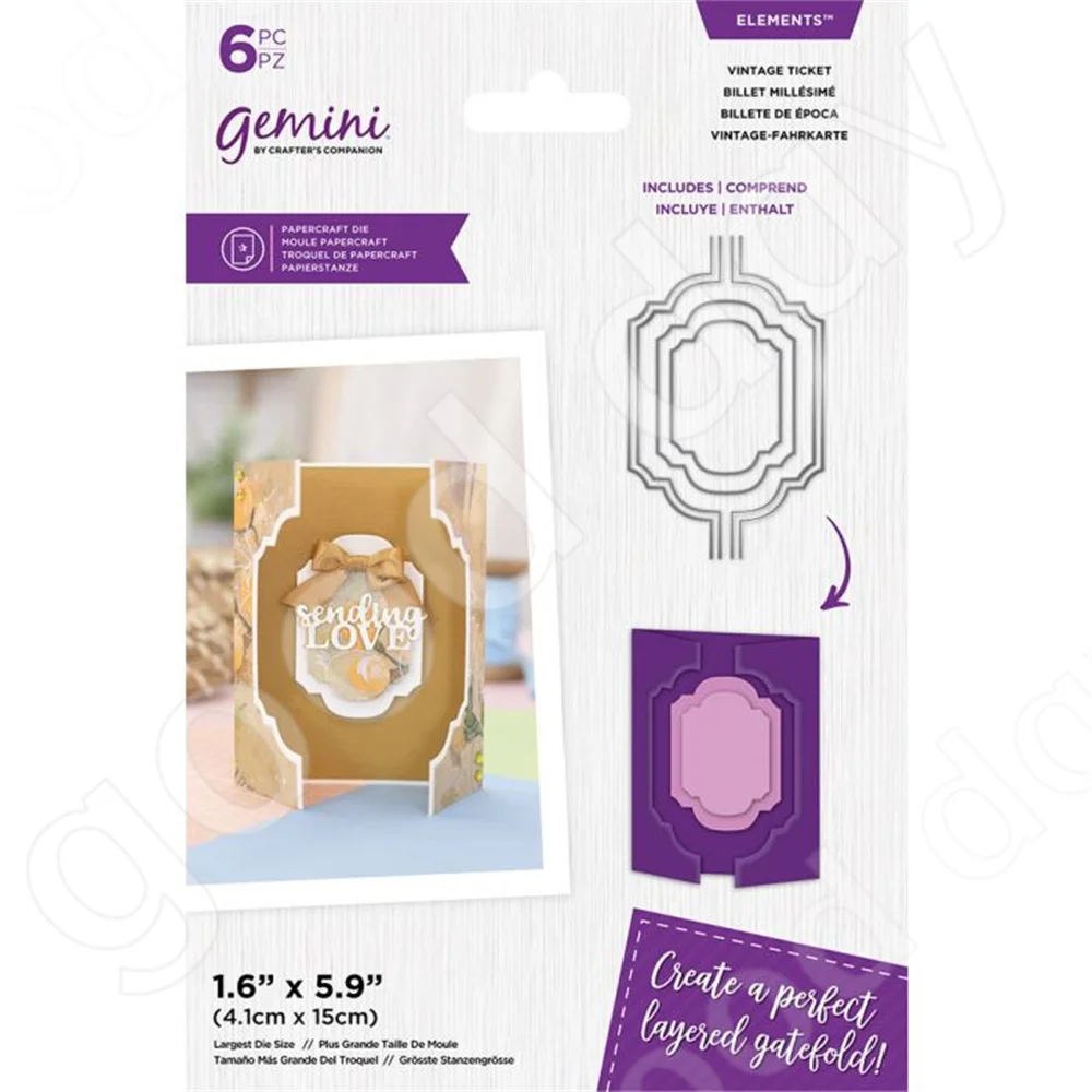 

Arrival New Vintage Ticket Metal Cutting Dies Scrapbook Diary Decoration Embossing Template Diy Greeting Card Handmade Hot Sale