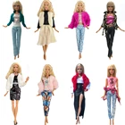 Одежда для куклы NK Mix, модное платье, юбка ручной работы, топ, Одежда для куклы Барби, тканевые детские игрушки, подарок для девочки JJ