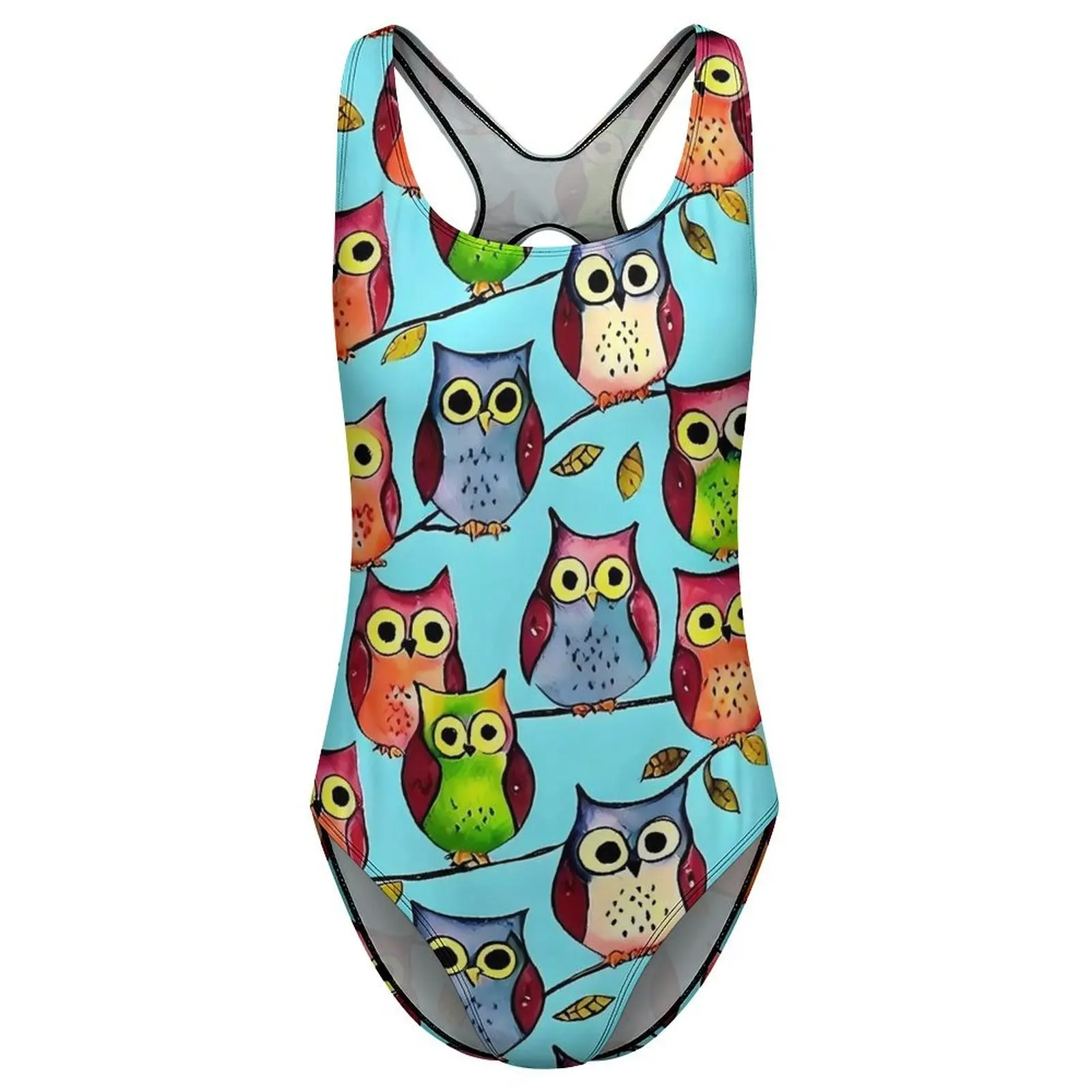 Смелый купальник с совой сексуальный яркий женский животными цельный