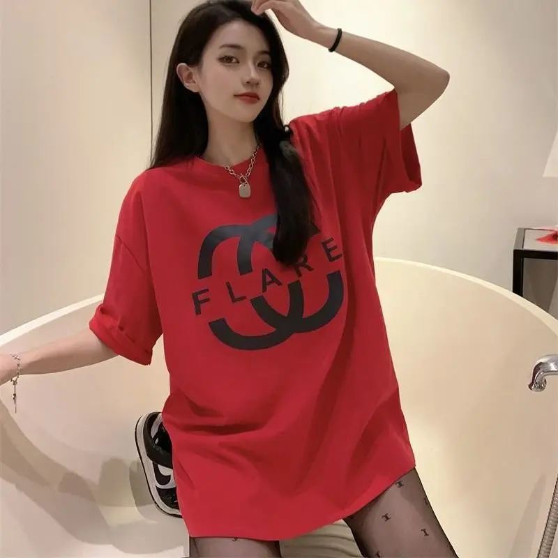 

2023 Hot Selling Brand T-shirt Women's Short Sleeve New Summer Large Loose Casual Upper Garment Body