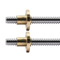 4pcs t type t8 step motor screw 3d printer trapezoidal screw 300mm length with nut guide 2mm diameter 8