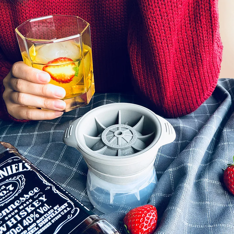 silicone whiskey round ice hockey mold spherical ice cube hockey maker ice box quick freezer ice mould kitchen gadgets free global shipping