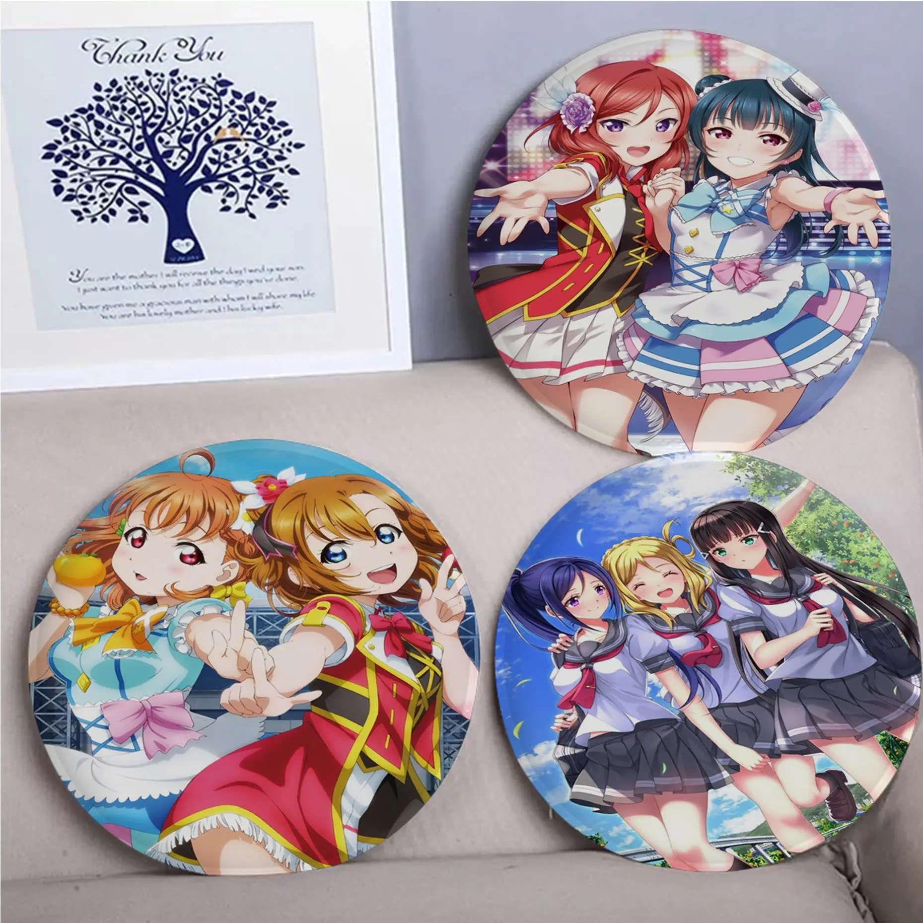 

LoveLive! Simplicity Multi-Color Seat Cushion Office Dining Stool Pad Sponge Sofa Mat Non-Slip Sofa Cushion