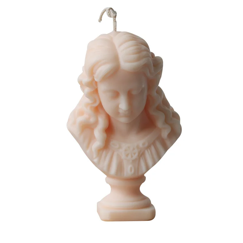 

Diy Handmade INS Style Scented Candle Girl Bust Mold Home Indoor Desktop Decor 3D Silicone Mould Soy Wax Sculpture Plaster