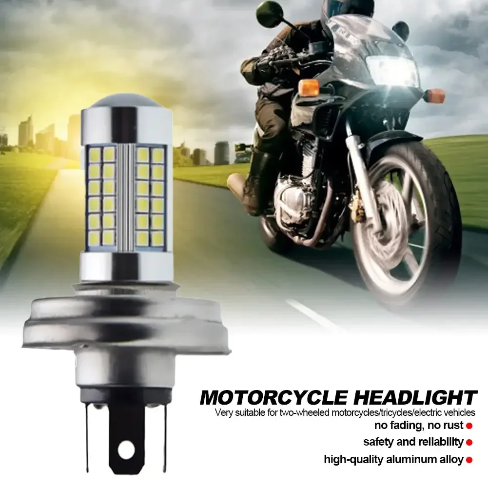 2шт светодиодный фара для мотоцикла DC 6V 10-30V 12V 24V P45T R2 3030SMD лампа 1000LM 6000K