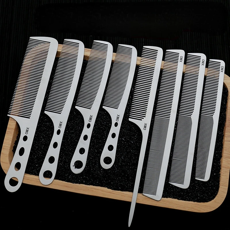 

Ultra-thin Titanium Steel Stainless Steel Hairdressing Comb Men Hair Styling Point-tail Combs Profissional Hairbrush