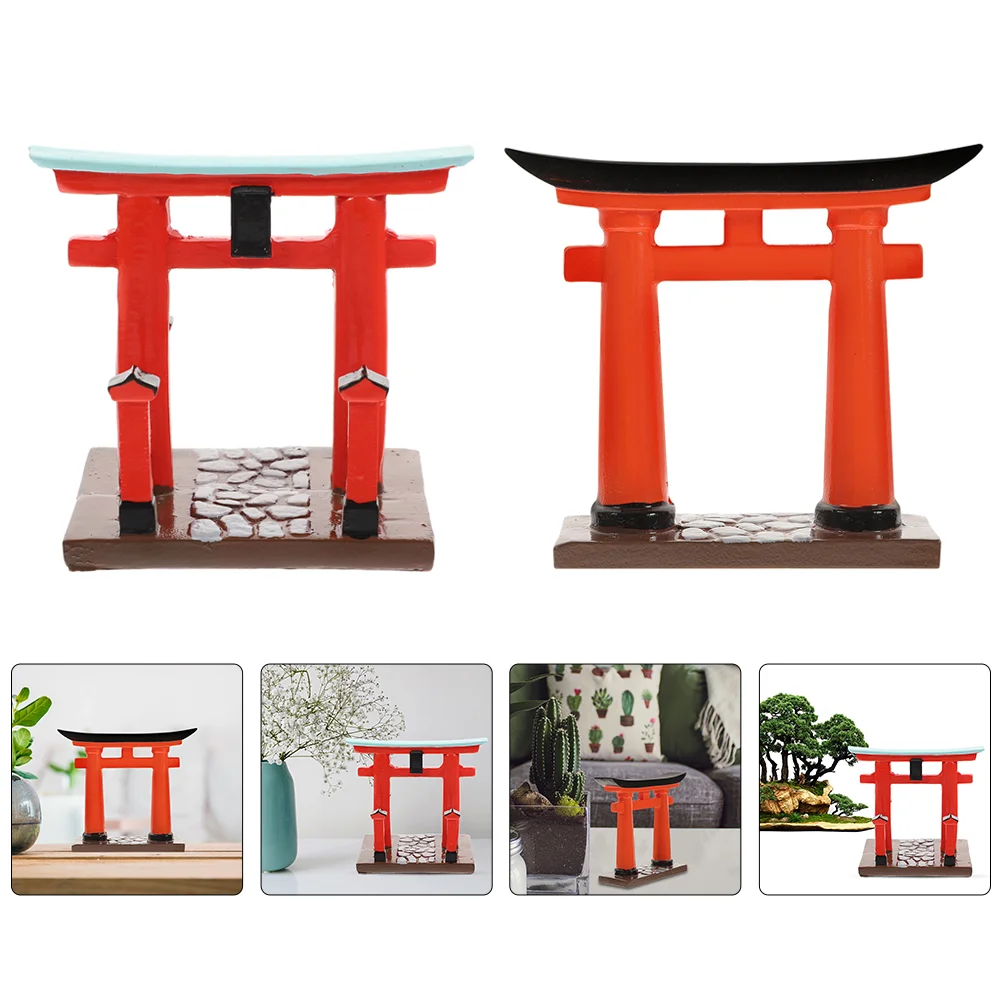 

Torii Gate Shrine Shinto Japanese Mini Toy Miniature Sand Table Altar Japan Decor House Zen Garden Accessories Ornament