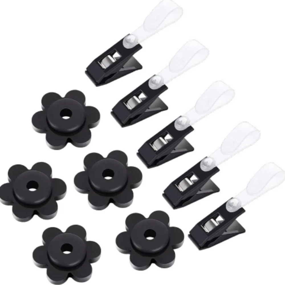 

10set Garden Flag Stoppers and Anti-Wind Clips Rubber Stopper for Outdoor Yard Flag Poles Stands