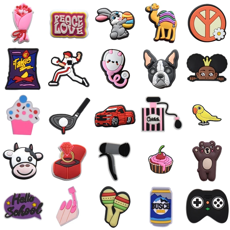 

Set Jeans Packs Women Charm Girl Gifts Wholesale Bulk Kids Decorations for Crocs Shoes Accessories Para Pins Shoe Charms Men Boy