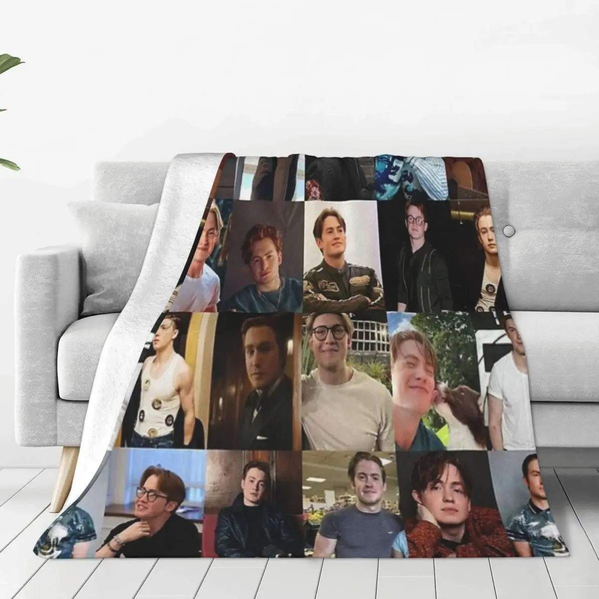 Комплект одеяло в стиле Коннор портативный супер мягкий плед с фланцем для