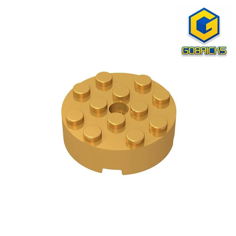 

Gobricks GDS-952 Brick, Round 4 x 4 with Hole compatible with lego 87081 DIY Educational Building Blocks Technical