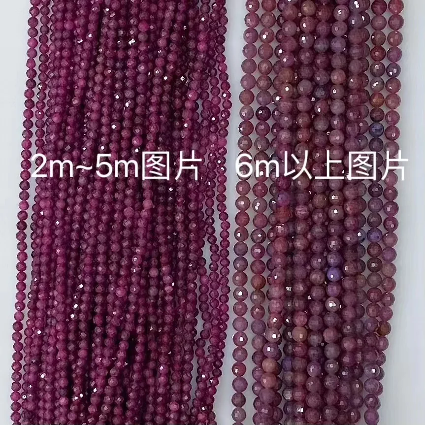 

Icnway natural 2mm,3mm,4mm,5mm,6mm,7mm,8mm,9mm,10mm,11mm ruby round faceted 39cm beads for jewelry making