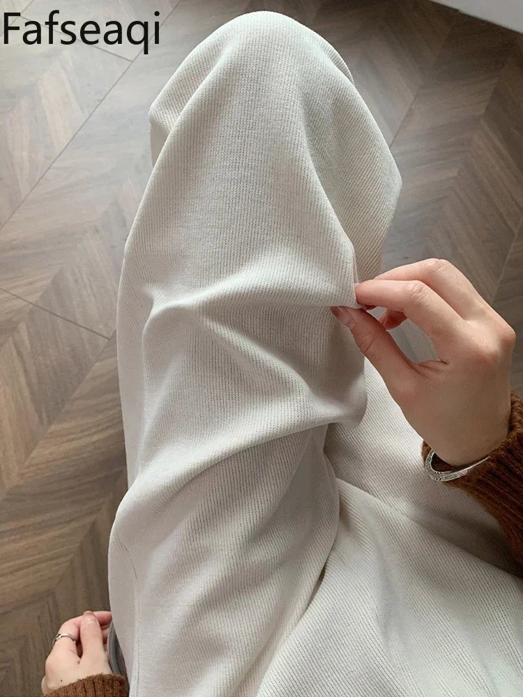 2024 зимние женские спортивные брюки с бархатной подкладкой Baisc Fleeve широкие