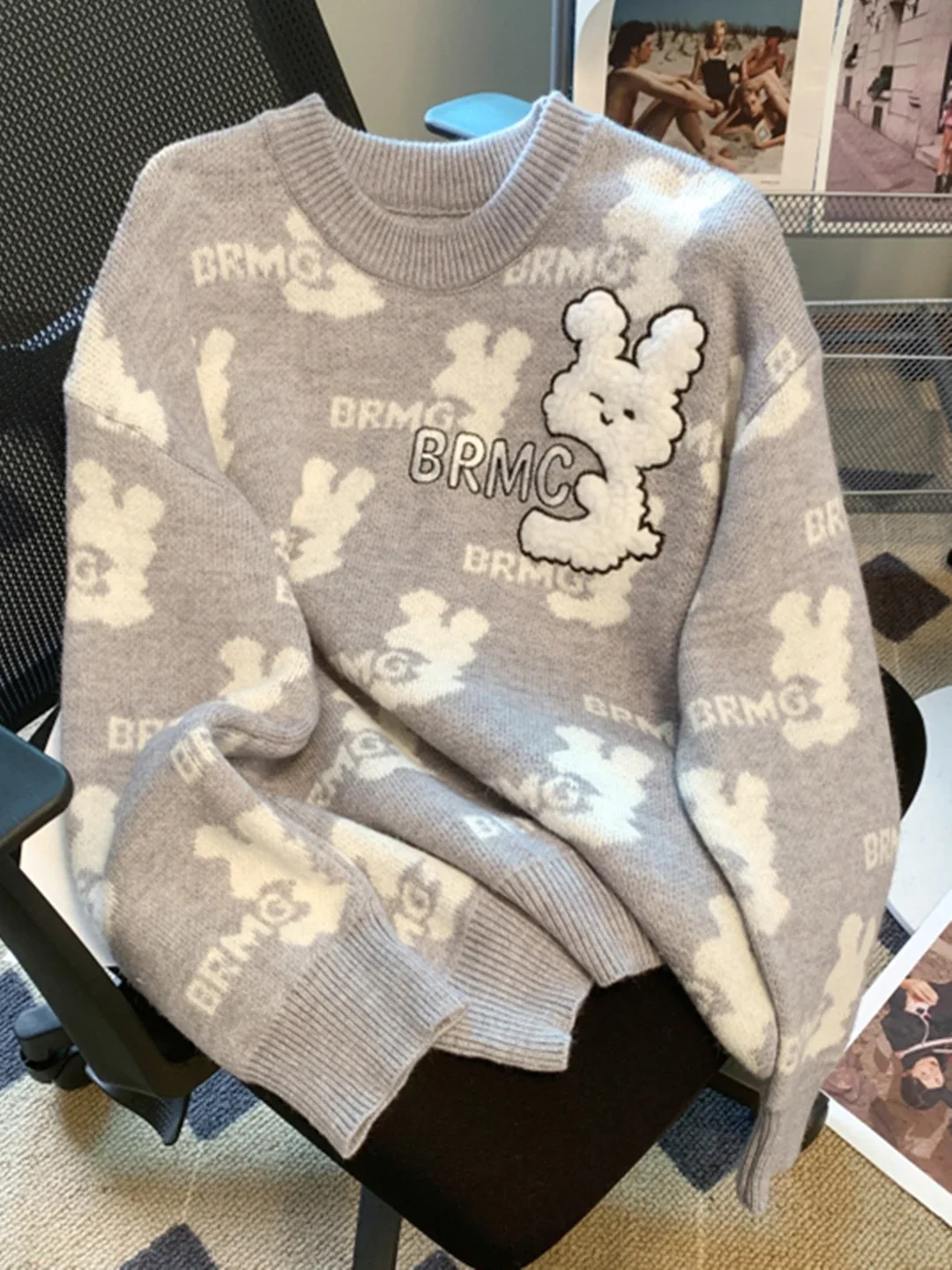 Новинка 2024 осенне-зимний женский повседневный свободный пуловер свитер высокого