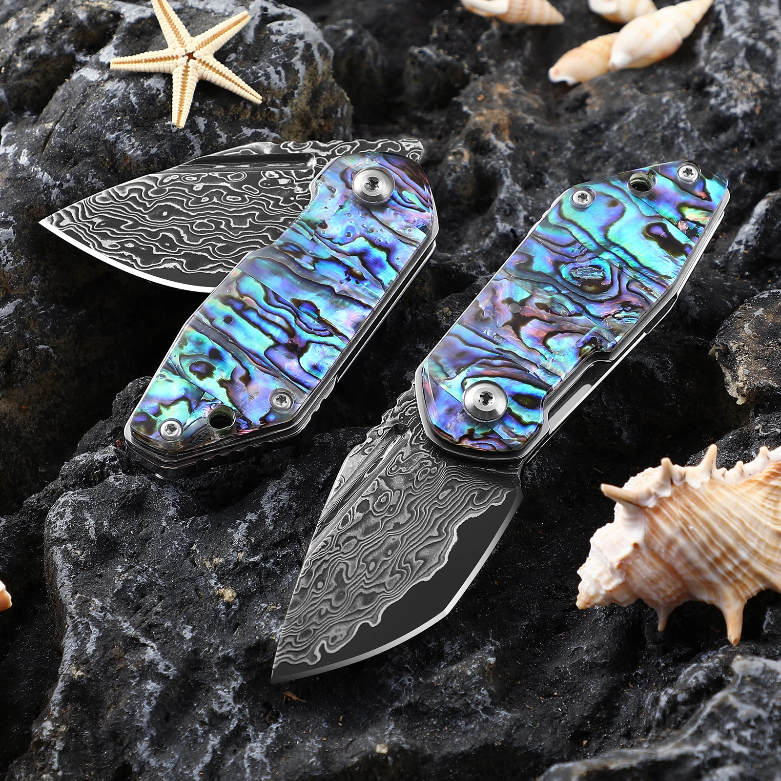 Маленький складной нож VG10 из дамасской стали карманный резец для женщин и мужчин