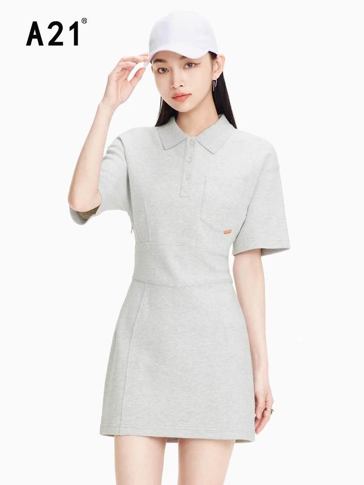 

Летние платья-поло A21 для женщин 2022, женское повседневное ТРАПЕЦИЕВИДНОЕ мини-платье для гольфа с высокой талией, шикарная и элегантная Спор...