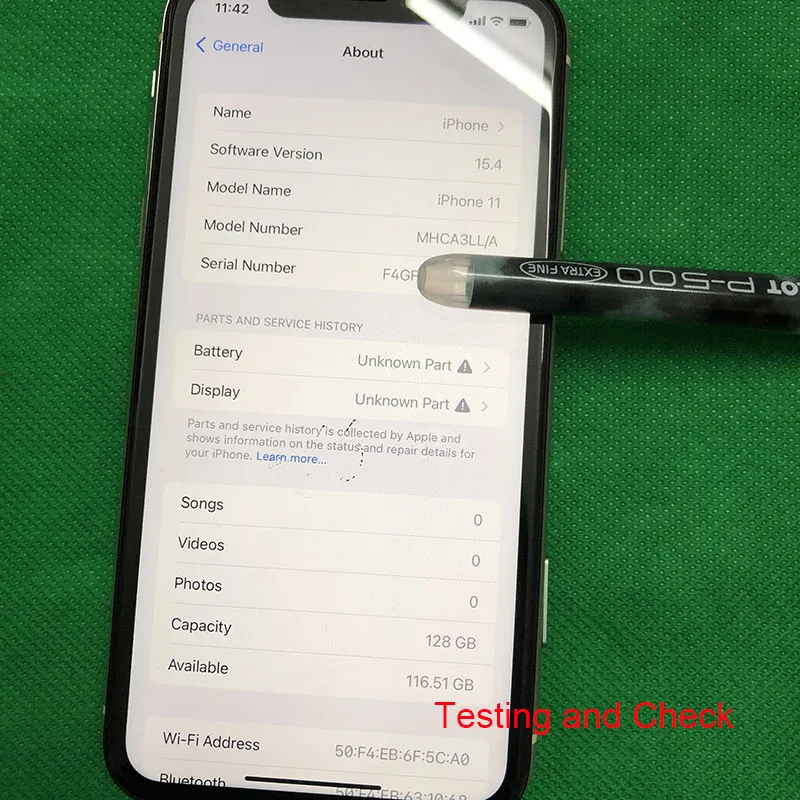 Оригинальная разблокированная материнская плата для iPhone 11 Pro max с распознаванием