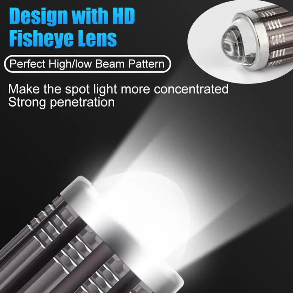 1 шт. 12 В Высококачественная лампа для мотоциклетной фары H4/HS1 H6/BA20D 15 Вт Φ 6 COB 6000 лм K