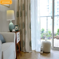 factory direct selling curtains modern simple european curtains polyester cotton printing curtains