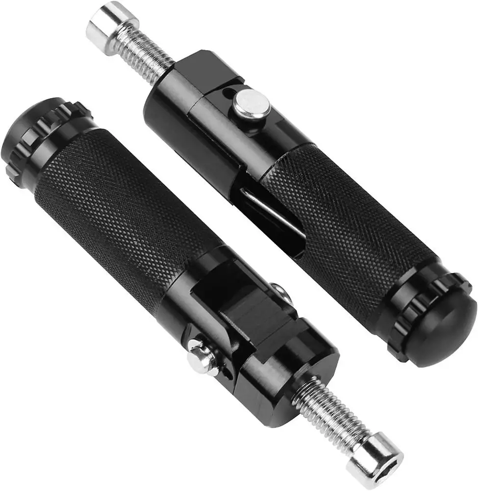 

1 Pair Motorcycle Folding Pedals Aluminum Alloy Round Footrest Rear Footpegs Modification Accessories