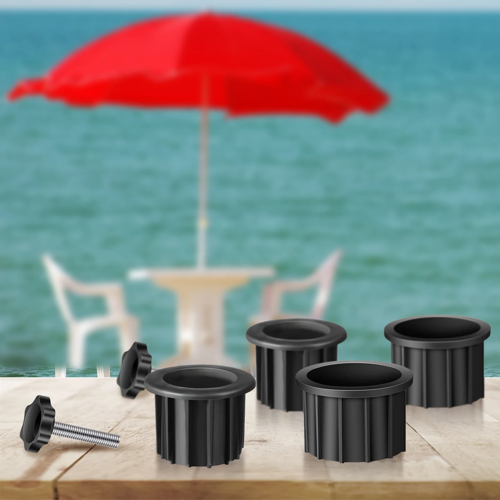 

Prefilled Patio Umbrella Base Outdoor Umbrella Base Round Water Fillable Base Stand Weight For Patio Table Umbrella Black