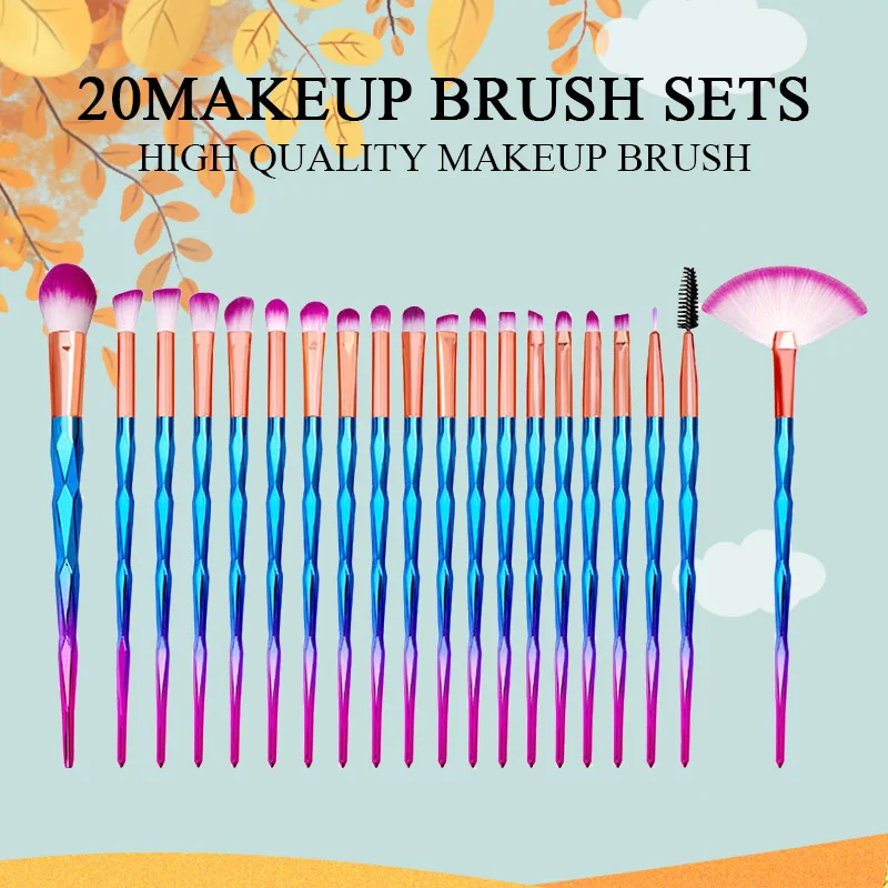 

Набор кистей для макияжа с бриллиантами, 20 шт.