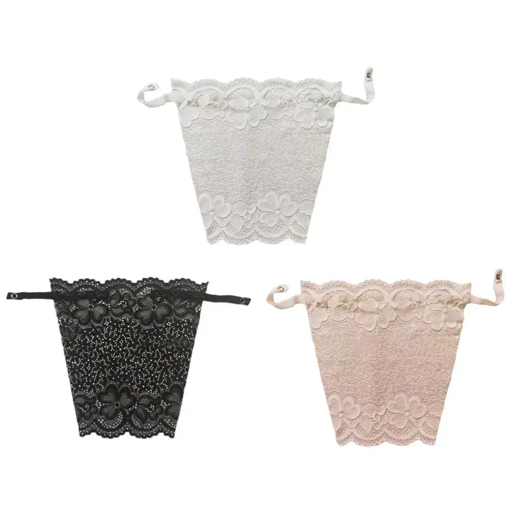 

Anti Peep Invisible Lace Bra Women Quick Easy Clip-On Lace Mock Camisole Bra Insert Wrapped Chest Overlay Panel Hide Underwear