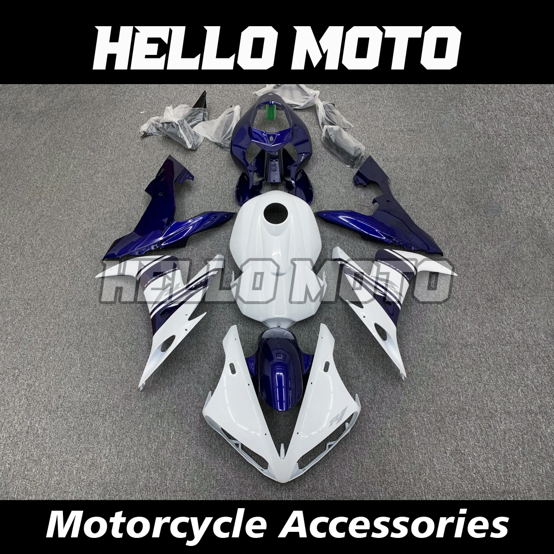 

Suitable for YZF-R1 YZF R1 2004 2005 2006 Motorcycle Shell Fairing Spoiler Bodywork Set ABS Injection Molding RN12