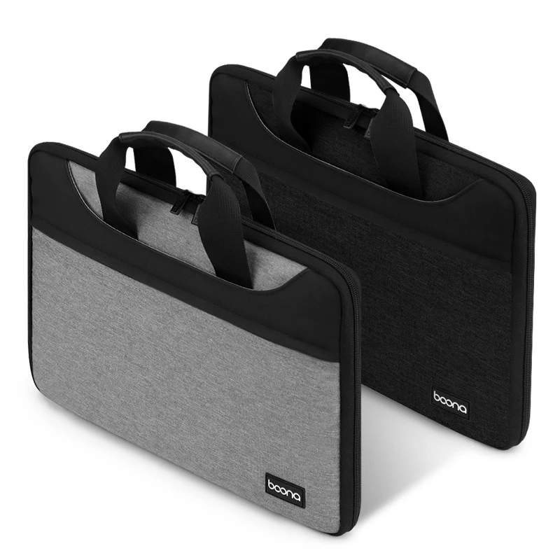 Business Briefcase Portable Laptop Mouse Charger Storage Handbag Multifunction Document Material Organizer Pouch Accessories