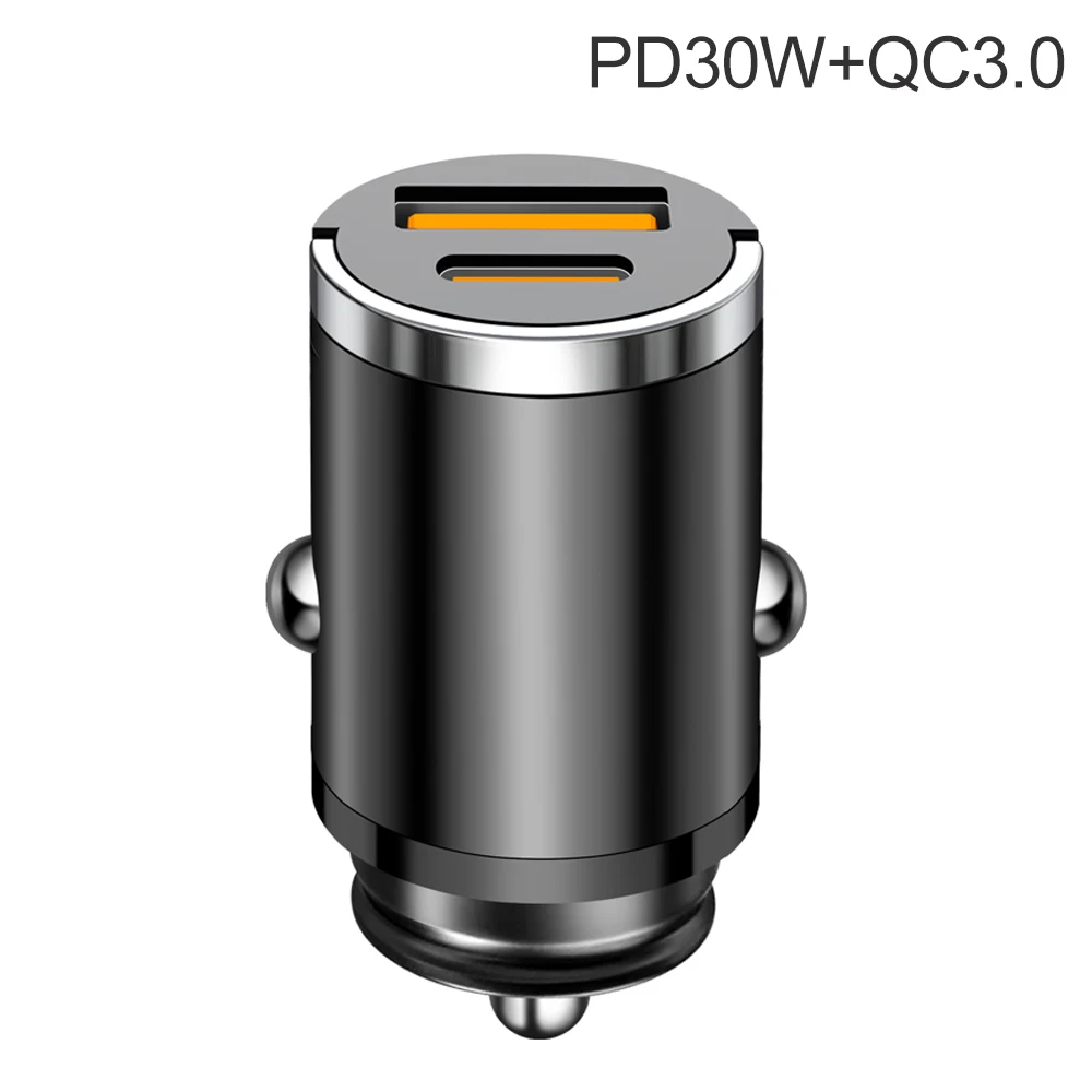 

PD 30 Вт QC3.0 автомобильное зарядное устройство Порт Супер быстрая зарядка зарядное устройство для телефона адаптер USB C прикуриватель USB зарядное устройство для iPhone/Android