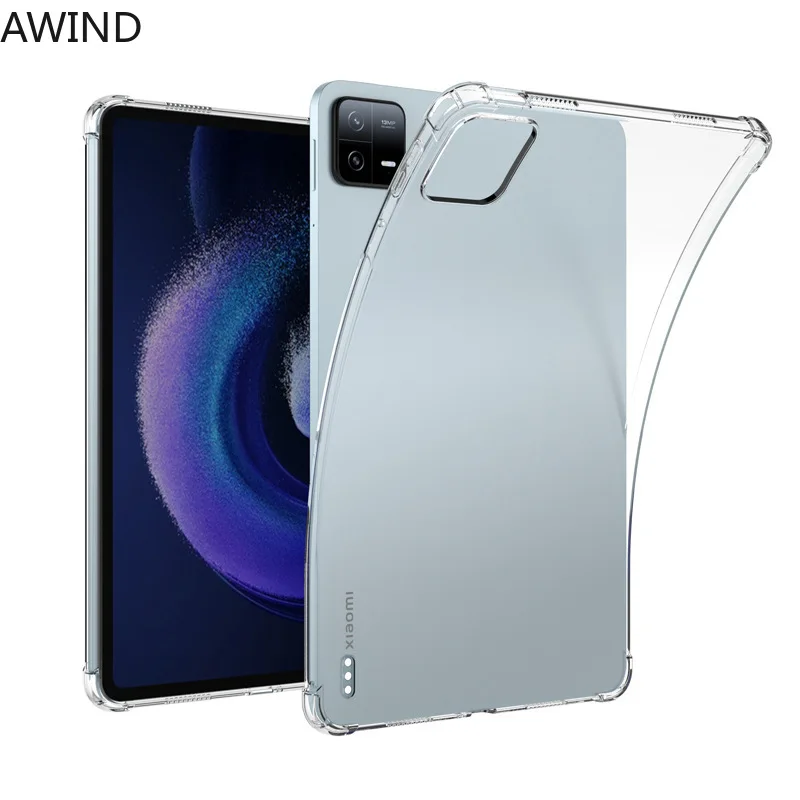 

Мягкие подушки безопасности из ТПУ Для XiaoMi Pad 6 Pro 11 дюймов 2023, Прозрачный чехол для MiPad 6 11 дюймов, прозрачный чехол, силиконовая задняя панель для планшета Co