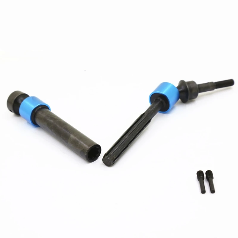 2 Set Hard Steel Splined CVD Drive Shaft For Traxxas 1/10 Maxx 4S 89076-4 RC Car Upgrade Parts Accessories, Blue & Red enlarge