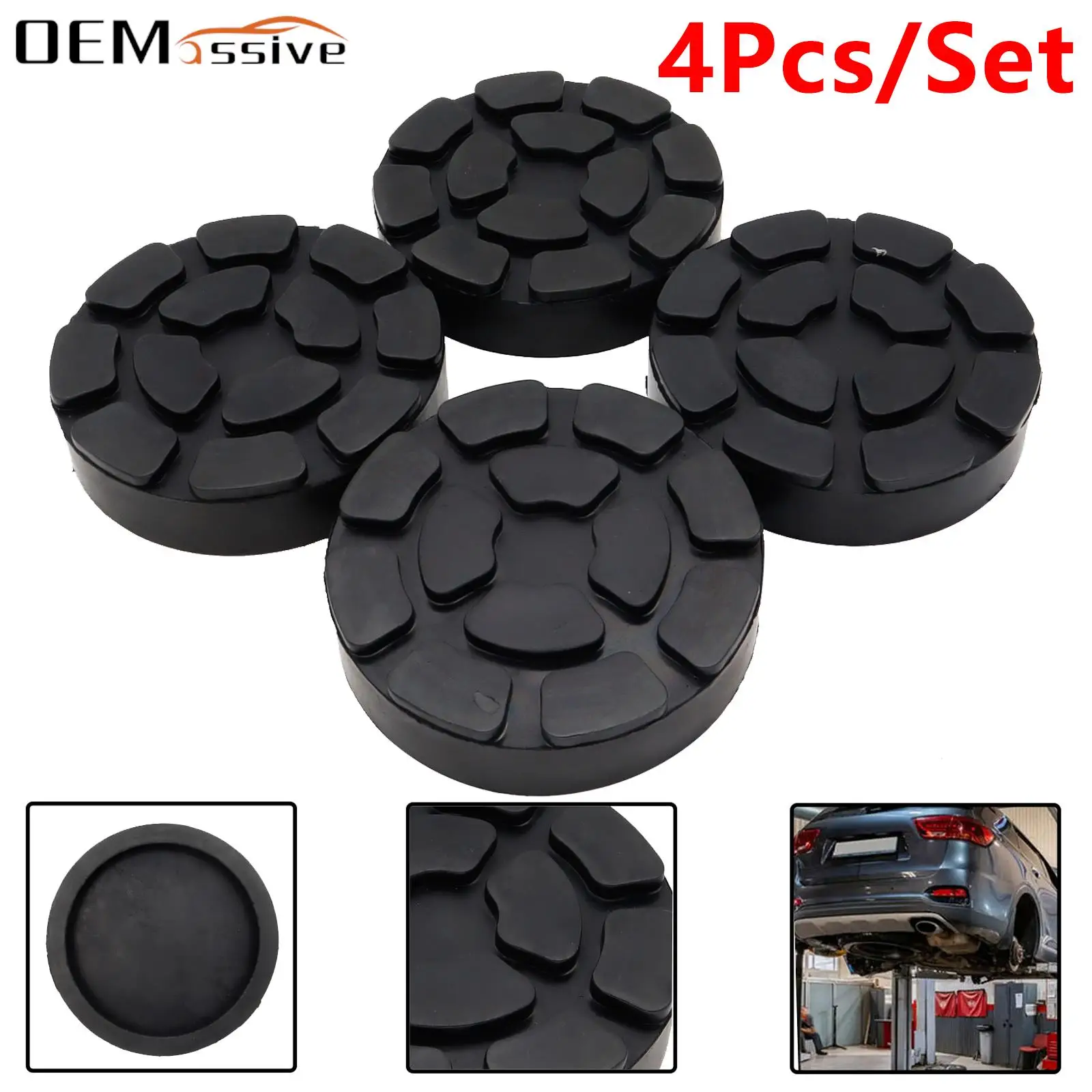 

4pcs Jack Pad 125mm Diameter Lift Rubber Pad Frame Rail Adapter For Pinch Weld Side lifter Jacks Automotive 2-Post Car Lift Jack
