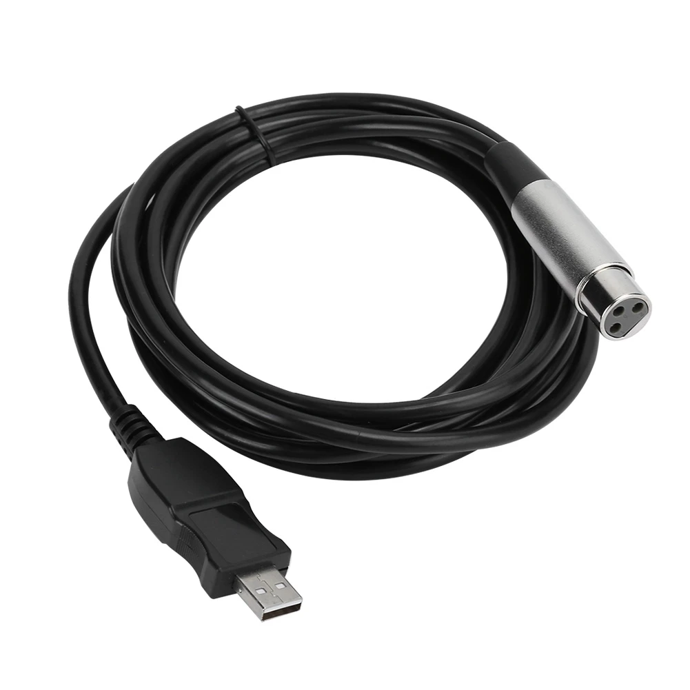 

Microphone Mic Link Cable Adapter USB to XLR Microphone Link Cable Cord 3 Meter microphone
