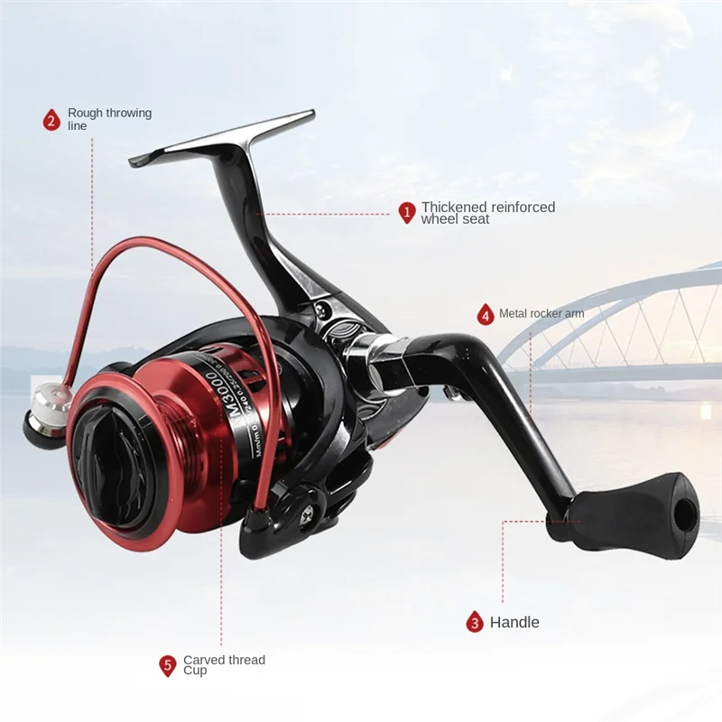 Рыболовная катушка 5000 складная катушка-качалка с одной ручкой рыболовная 5 2:1