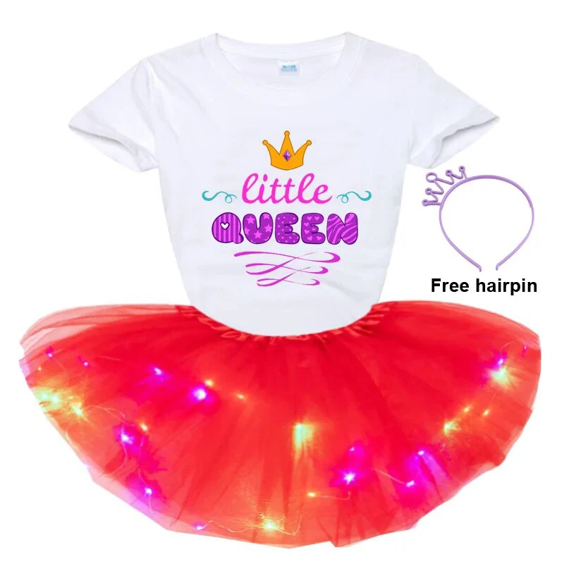 

Rainbow Tutu Princess Dress for Girl Tutu Princess Costume Birthday Gift Girl Sequin Light Skirt Dress Tutu Party Outfit Clothes