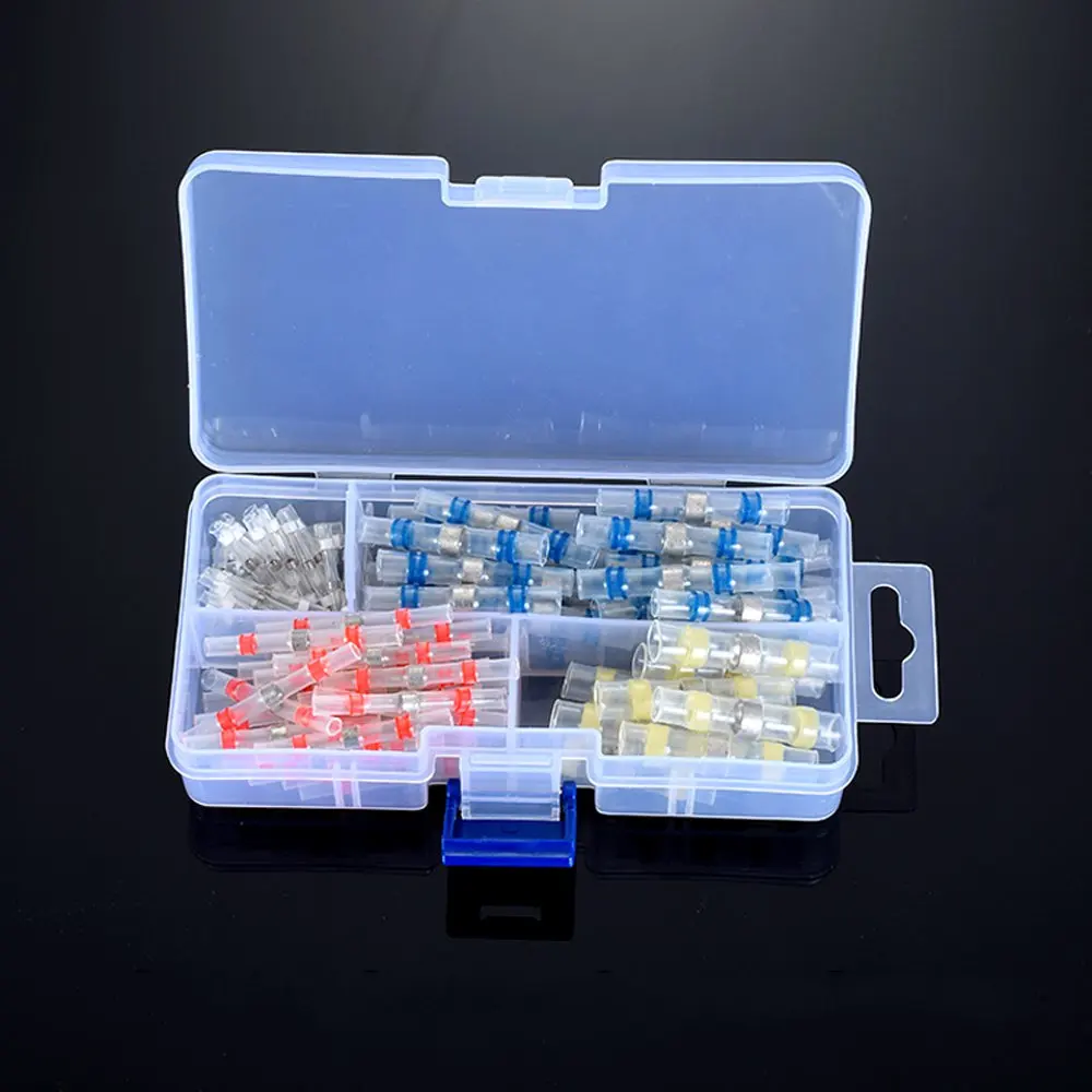 

100 шт., термоусадочные трубчатые соединители для проводов