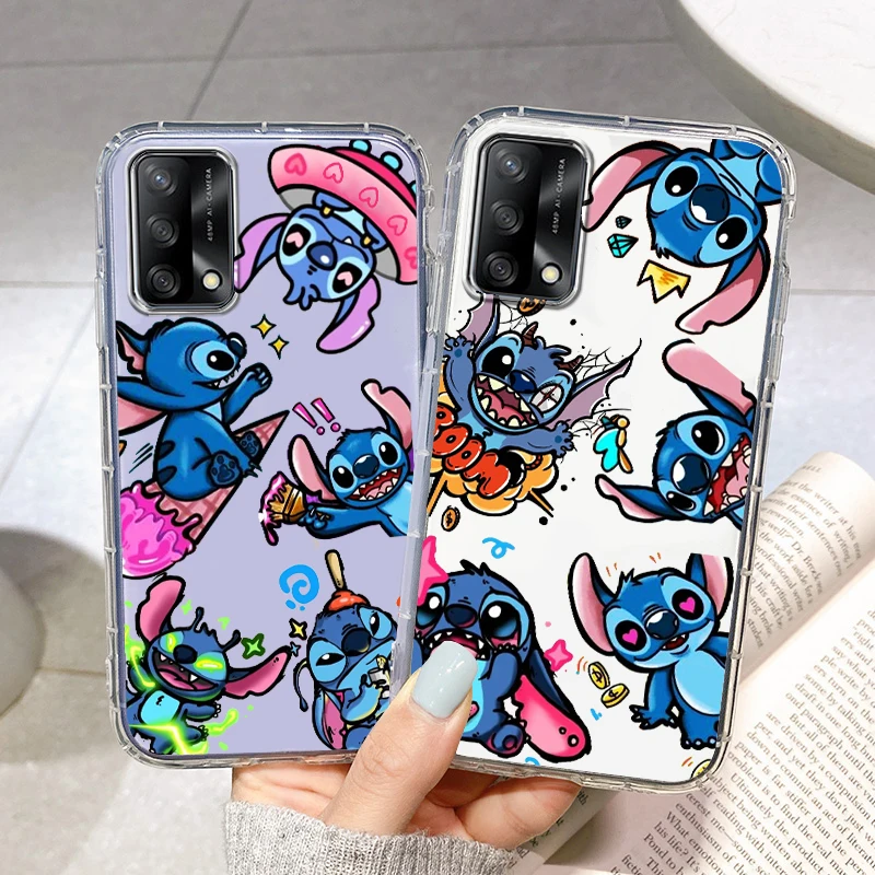 

Lilo Stitch Disney Cool Cute Phone Case For OPPO Realme V11 X3 X50 Q5i GT GT2 Neo 2 3 C21Y C3 10 9 8 7i Pro Master Transparent